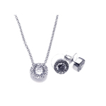 wholesale 925 sterling silver earring and necklace set