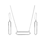 wholesale 925 sterling silver long open hexagon set