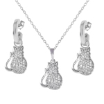 wholesale 925 sterling silver fat cat set