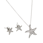 wholesale 925 sterling silver starfish set