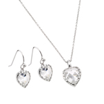 wholesale 925 sterling silver heart set