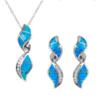 wholesale 925 sterling silver twisted design set